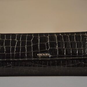 Clutch, Lackleder, schwarz, Abendtasche, Baguetttasche, Damenhandtasche, Ledertasche, Picard, Geschenk für Frauen, Weihnachtsgeschenk für Frauen, Geschenke